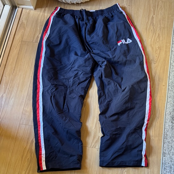 Fila Navy Pants with Red and White Accents - Picture 1 of 3